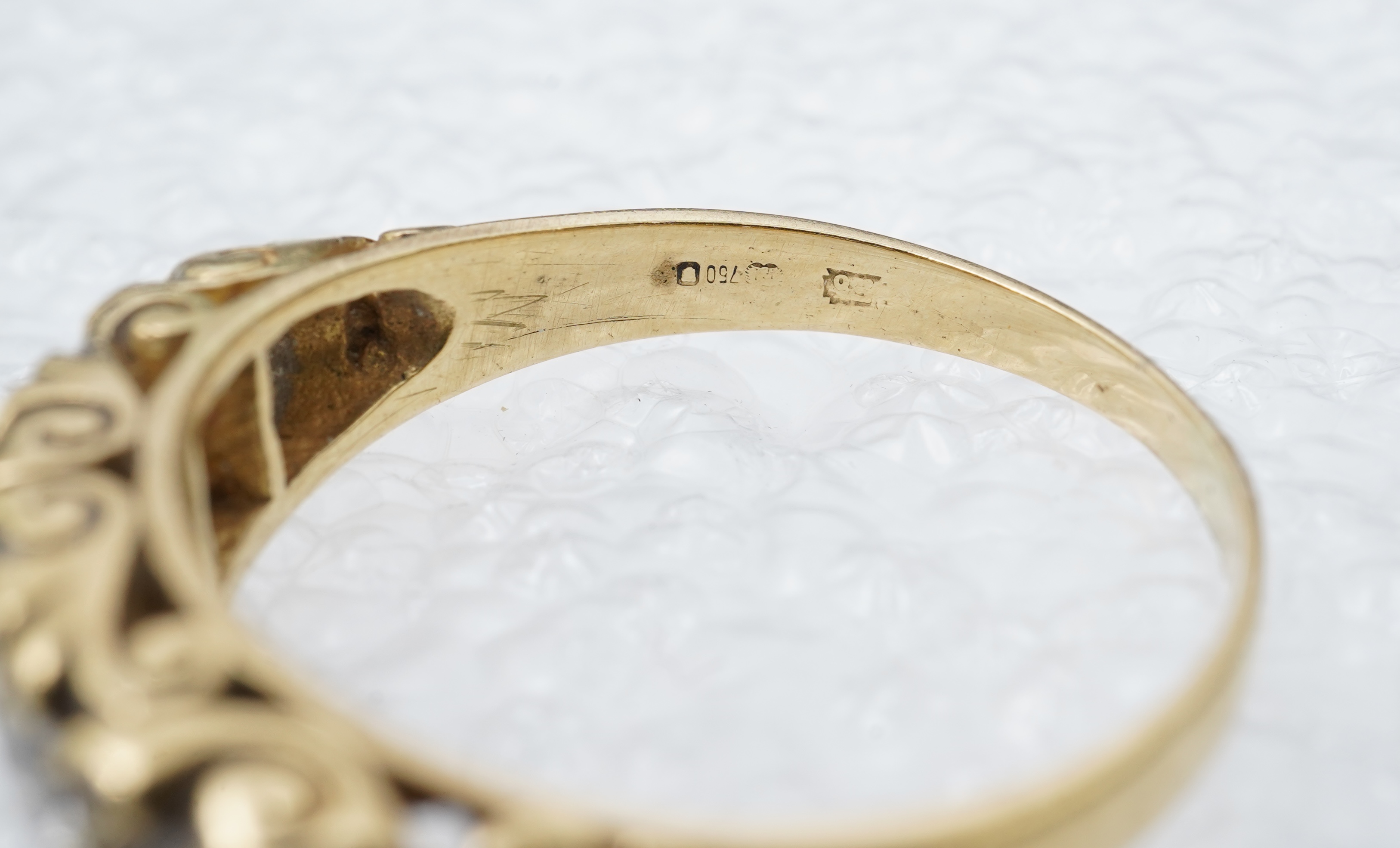 A five-stone diamond ring